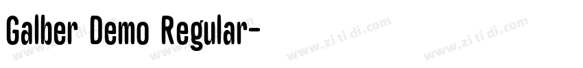 Galber Demo Regular字体转换